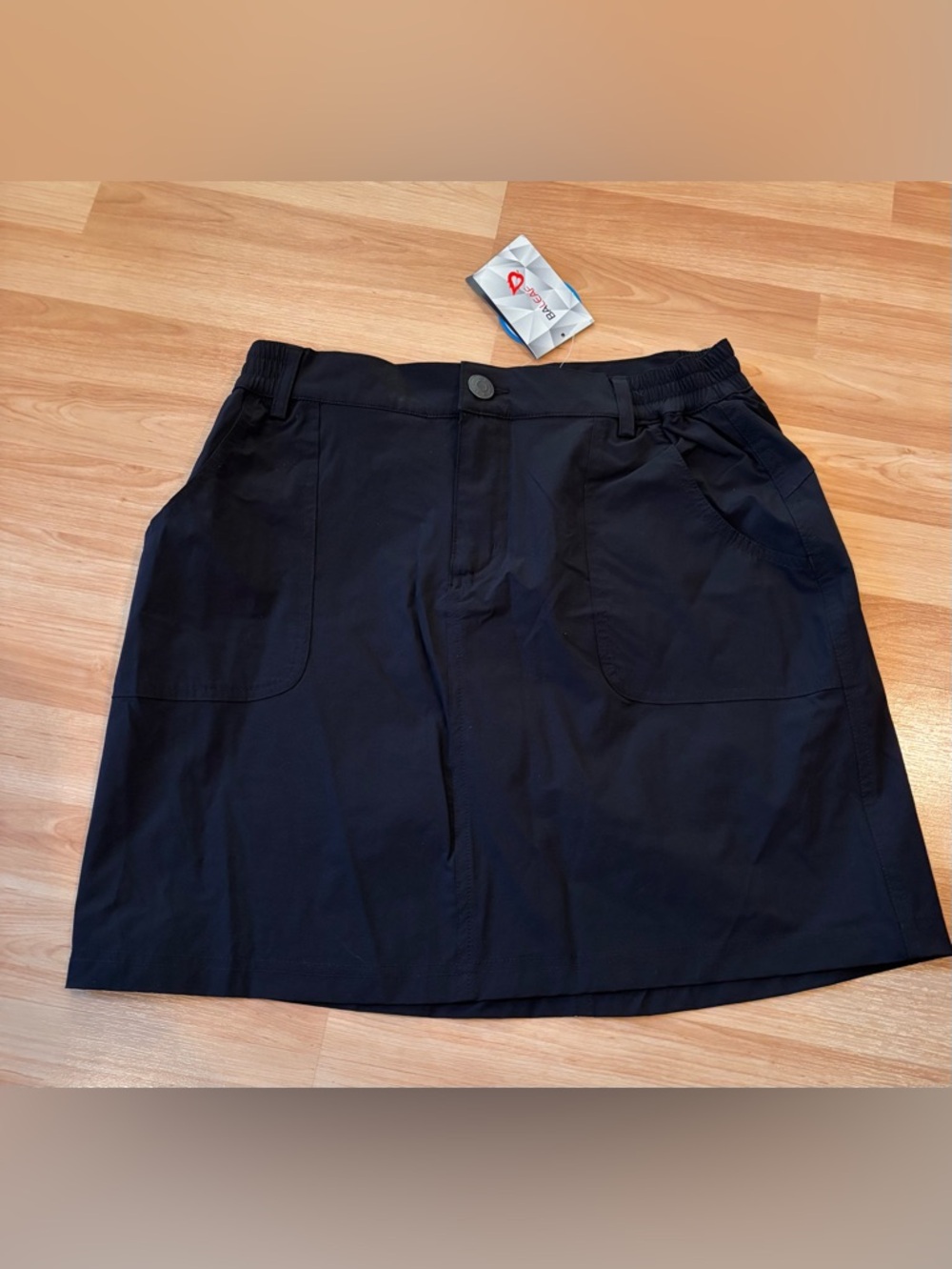 Baleaf Black Athletic Skirt/Skort with Bike Shorts Underneath